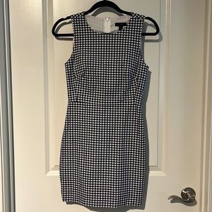 Jcrew Sleeveless Navy and White Checkered Gingham Mini Dress Size 00